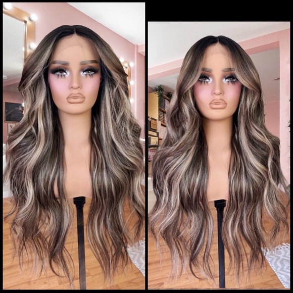 Human Hair Blended Lace Front Wig